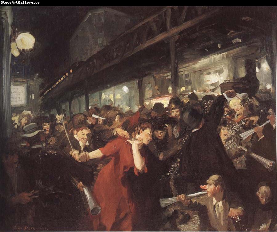 John sloan Election at night